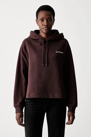 Marc O'Polo kadın pamuklu kapüşonlu sweatshirt