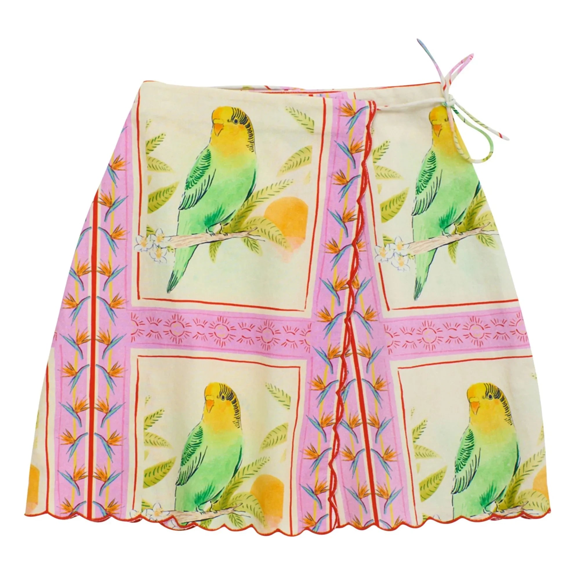 Maison Mangostan – Birds Patchwork Rock | Rosa