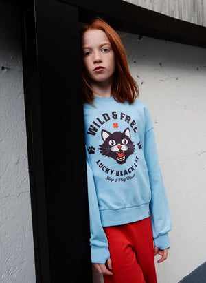 Finger in der Nase - Alma Sweatshirt | Hellblau