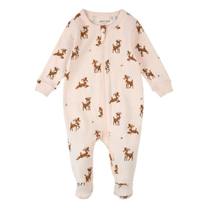 Petit Lem - Strampelpyjama Rennes Bio-Baumwolle | Blassrosa