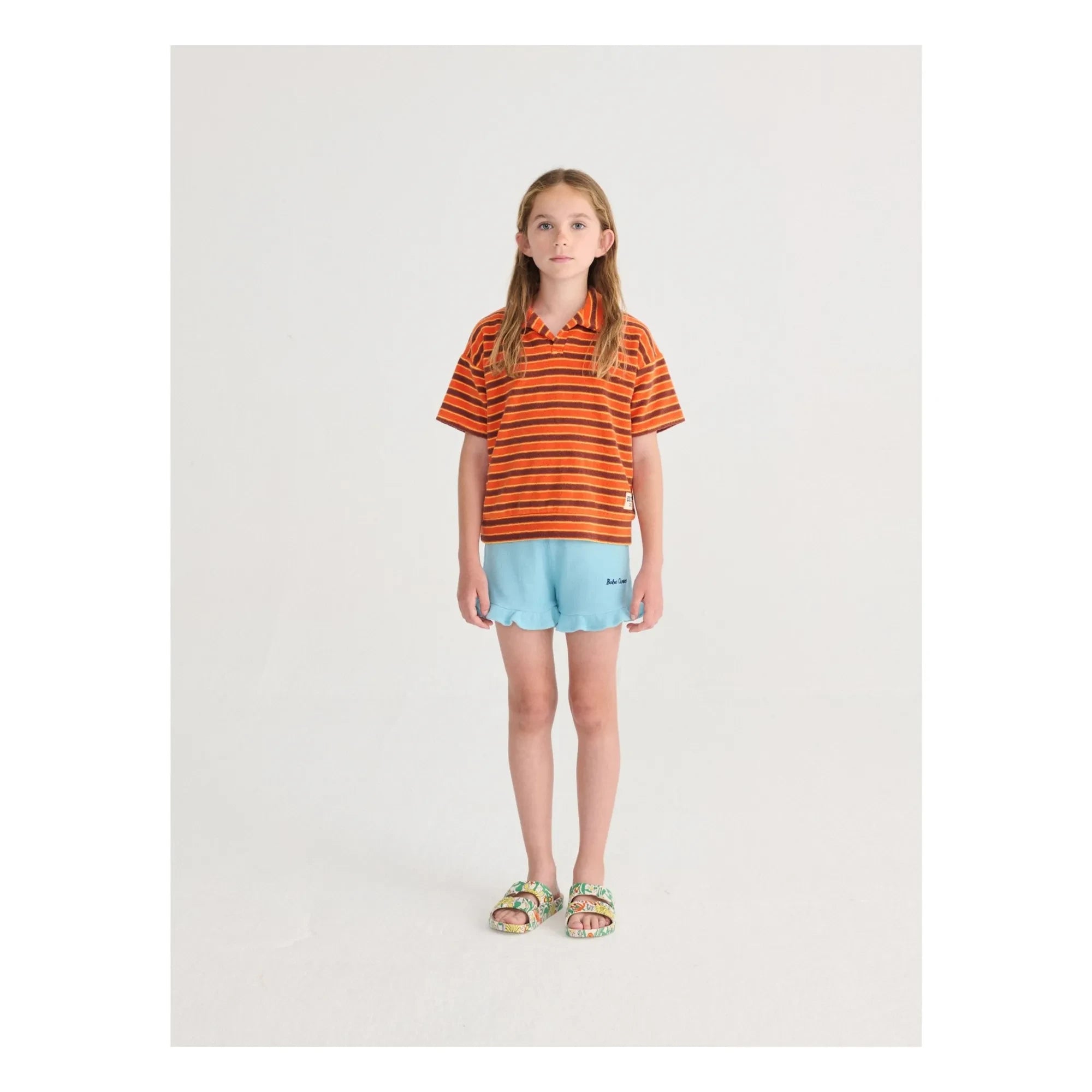 Bobo Choses - Bobo Choses Bio-Baumwoll-Rüschenshorts | Hellblau