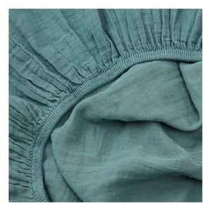 Haomy – Dili Pamuk Voile Spannbettlaken | Bleu stone
