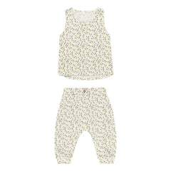 Rylee + Cru - Zitronen-Oberteil und -Hose | Elfenbein