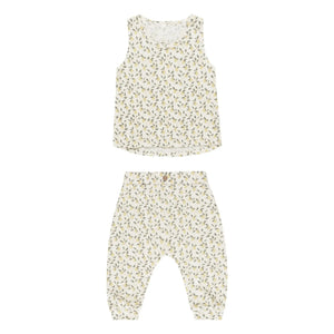 Rylee + Cru - Zitronen-Oberteil und -Hose | Elfenbein