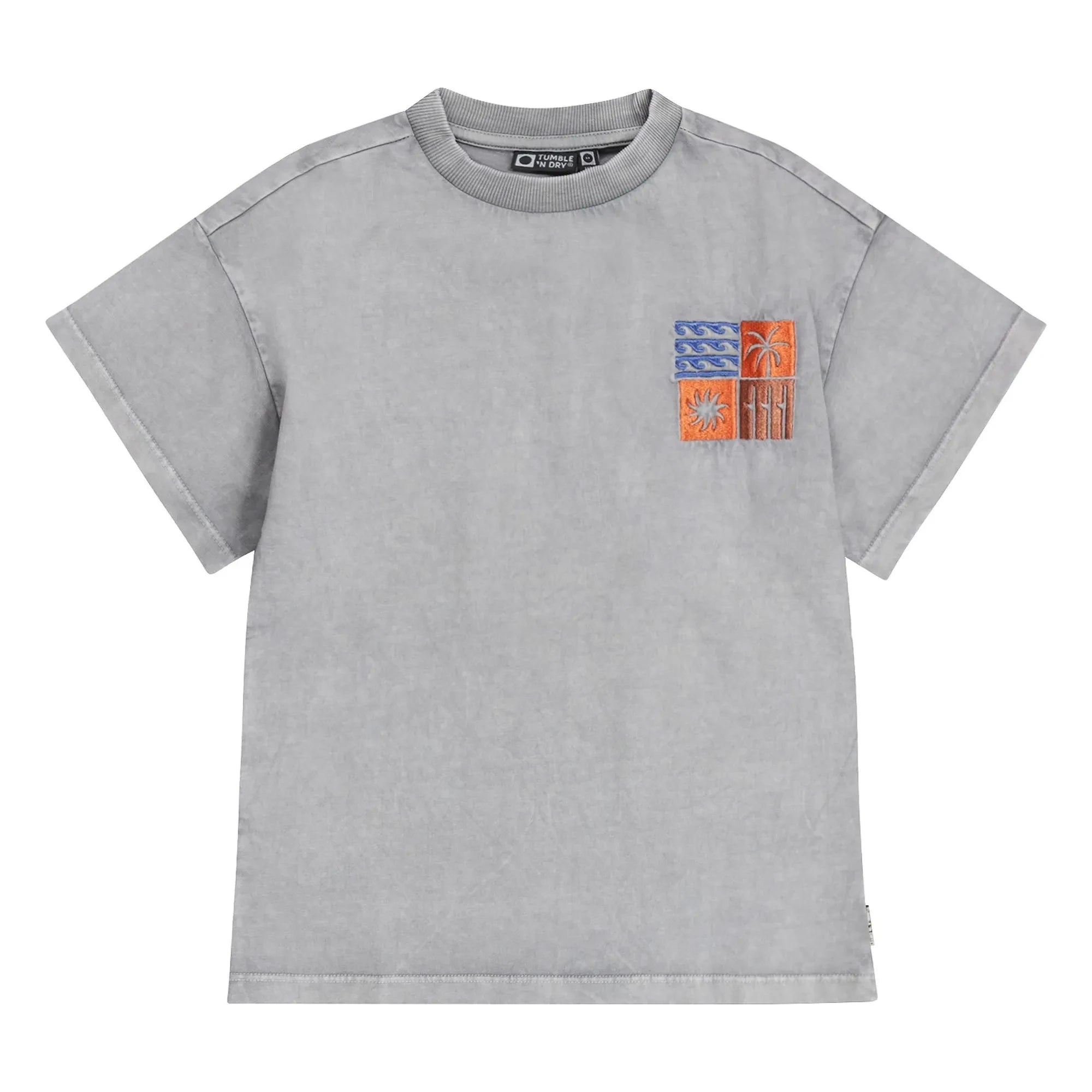 Tumble N'Dry – Oversize-T-Shirt „Sunbury“ aus Bio-Baumwolle | Hellgrau