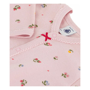 Petit Bateau - Pyjamas Dors Bien Blumen Bio-Baumwolle | Puderrosa