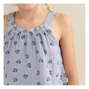 Jenest - Maddy Crop Top aus Bio-Baumwolle mit Blumenmuster | Lavendel