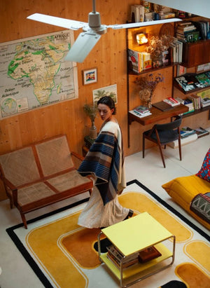 La Méricaine - Wappos Wolle Poncho | Braun