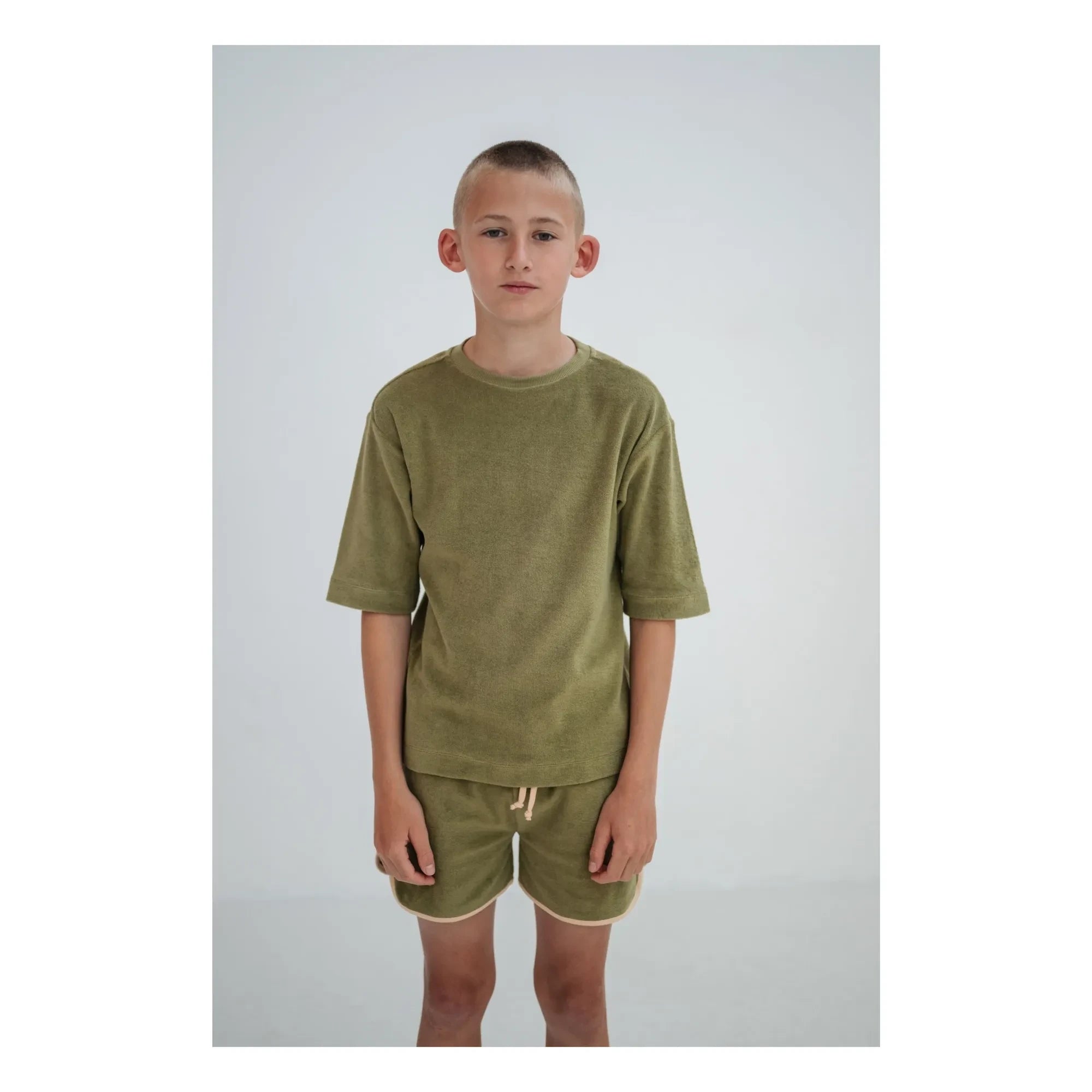 Repose AMS - Jogger Shorts aus Bio-Baumwolle | Khaki