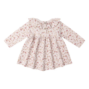 Quincy Mae - Bio-Baumwoll-Blumenkleid | Flieder
