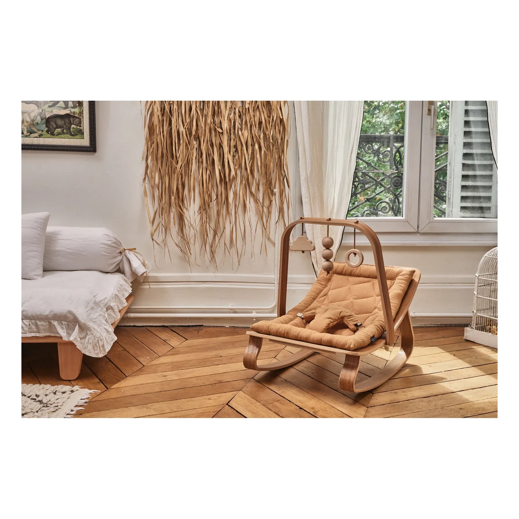 Charlie Crane - Levo Walnuss Babywippe | Camel