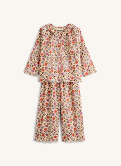 Apaches - Schlafanzug mit Blumenmuster | Beige