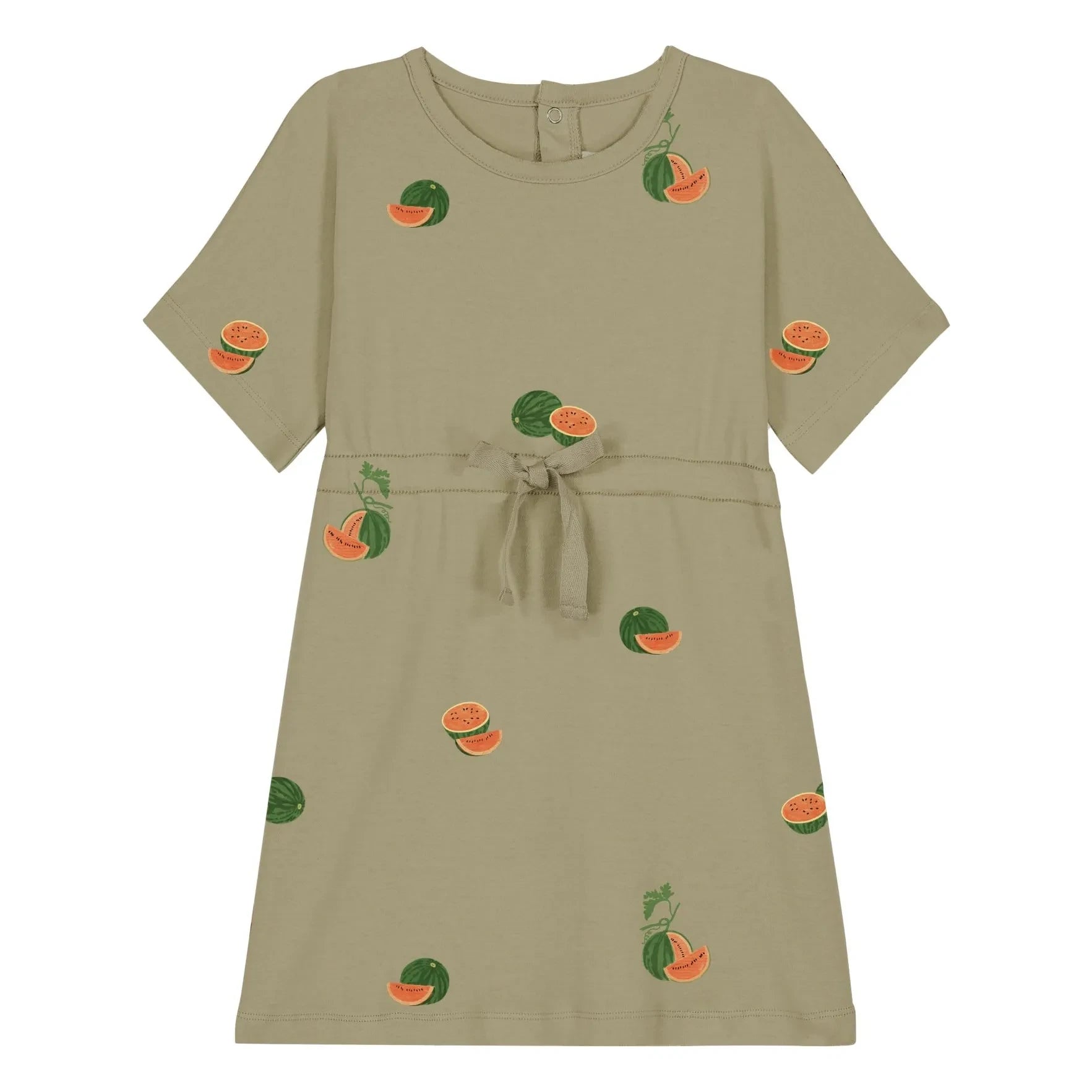 Studio Bohème - Yogi Wassermelonen-Kleid Bio-Baumwolle | Khaki