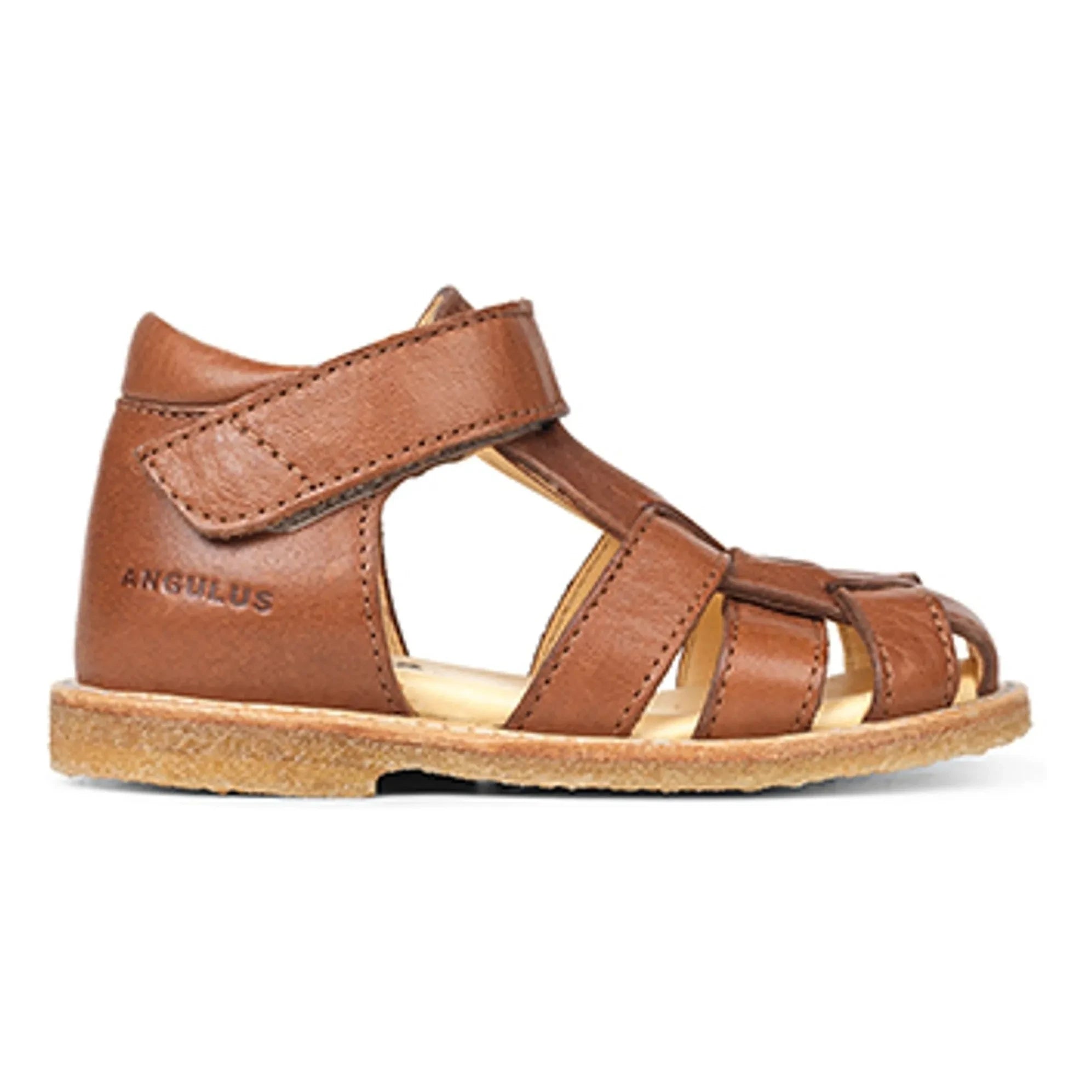 Angulus - Sandalen aus Leder mit hoher Sohle | Karamell