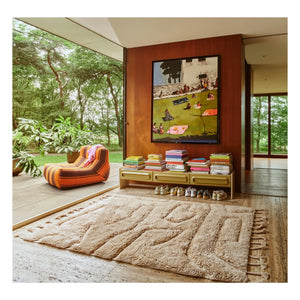 HKliving - Unendlicher Wollteppich | Creme