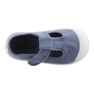 Victoria - Lona Klettverschluss-Sneaker-Sandalen | Blau