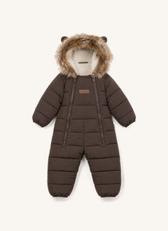 Töastie - Wasserfeste Kunstpelzkapuze Cloud Jacke | Braun