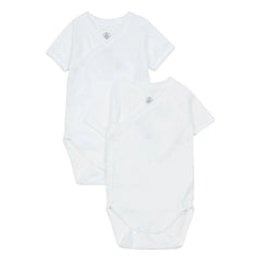 Petit Bateau - Yenidoğan Çapraz Askılı Tulum Seti - 2'li | Beyaz