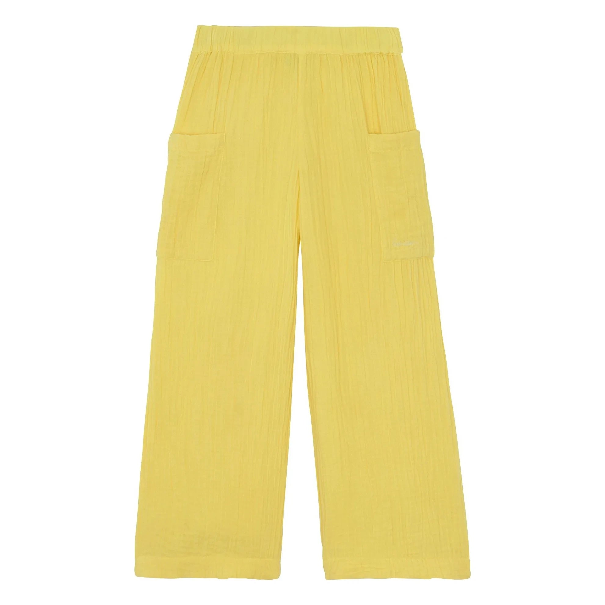 Bonton - Lauren Baumwoll-Musselin-Hose mit Taschen | Gelb