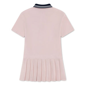 Lacoste - Gerüschtes Polokleid aus Bio-Baumwolle | Blassrosa