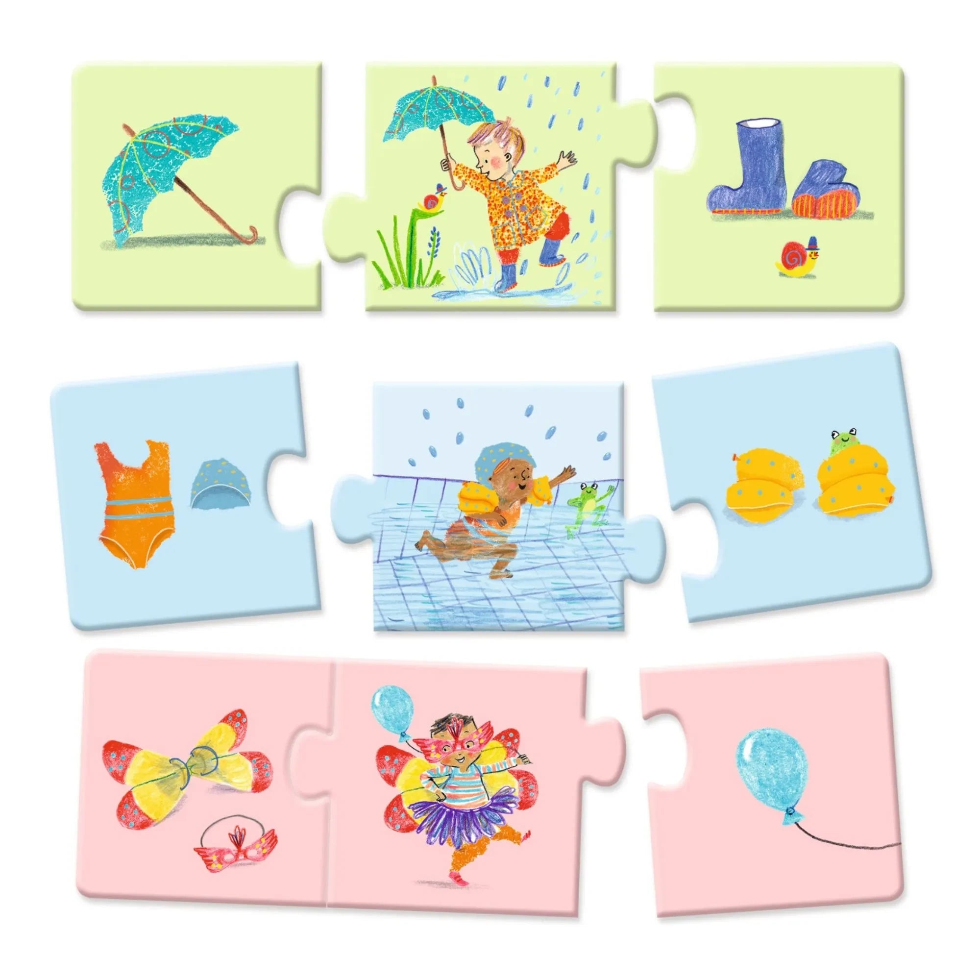 Djeco - Duo-Trio Alltagsroutinen Puzzles