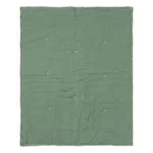Editions Aimable - Pablo kapitone örtü | Moss Green Gauze