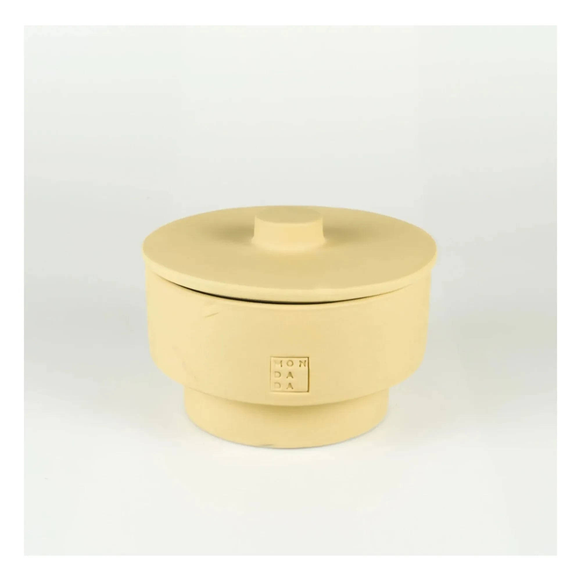 Mon Dada - June Sahara Outdoor-Kerze für zwei Personen, mit Deckel, neutraler Duft | Hellgelb