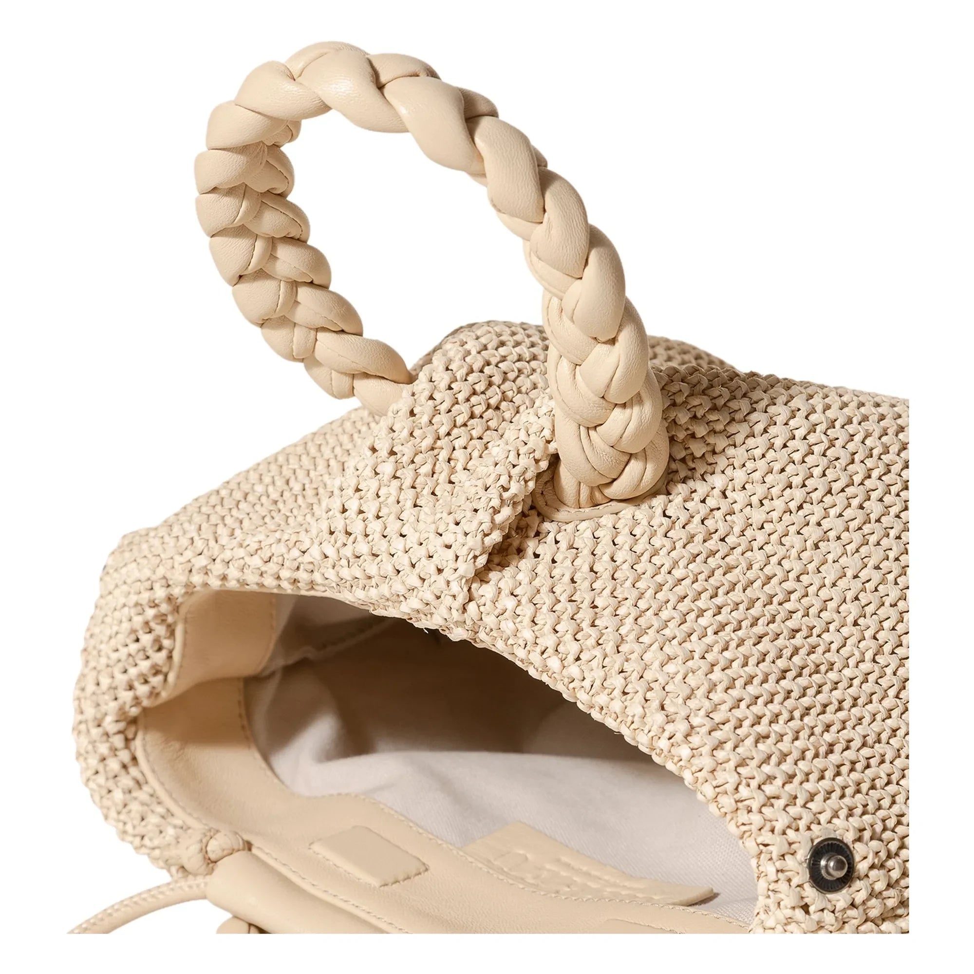 Hereu - Tasche Bombon M Weicher Bast | Beige
