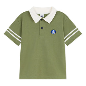 Petit Bateau - Düz Polo Yaka Tişört | Haki