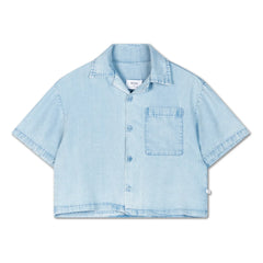 Repose AMS – Crop Tencel Hemd | Helles Denim