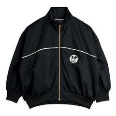 Mini Rodini - Trainingsjacke aus recycelter Faser mit Flicken | Schwarz