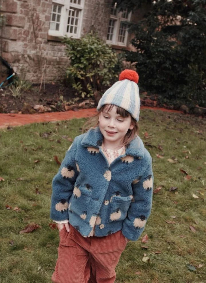 Emile et Ida - Schaf Sherpa-Jacke | Blau