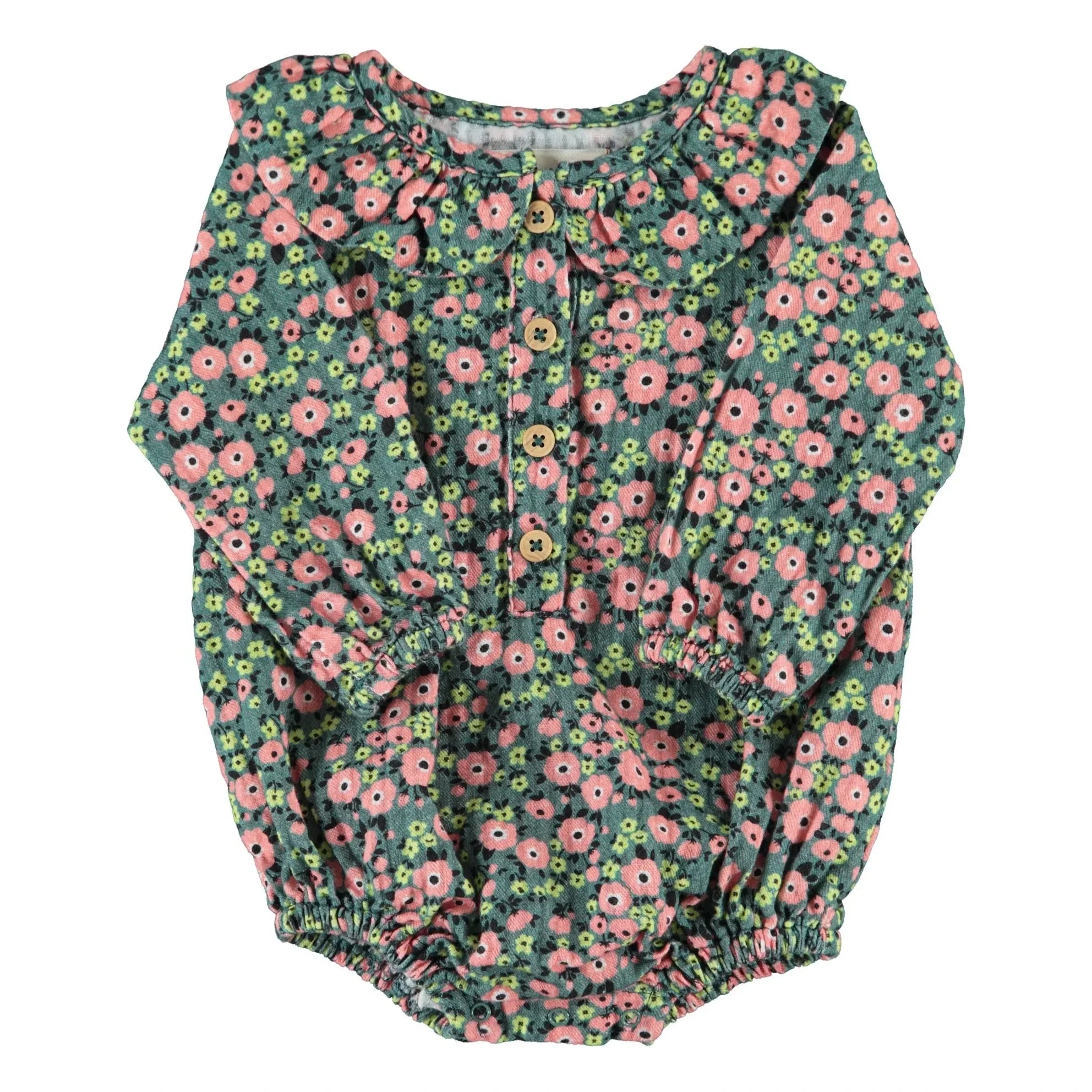 Piupiuchick - Overall mit Blumenmuster | Grün