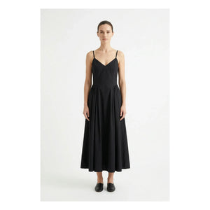 Xirena - Baumwoll-Bardot-Kleid | Schwarz