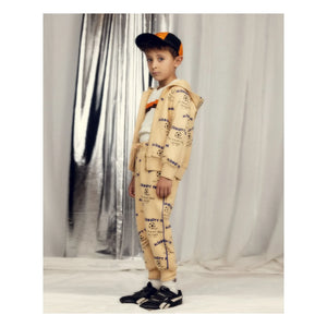Mini Rodini - Alien City Kapuzen-Sweatshirt aus Bio-Baumwolle | Beige