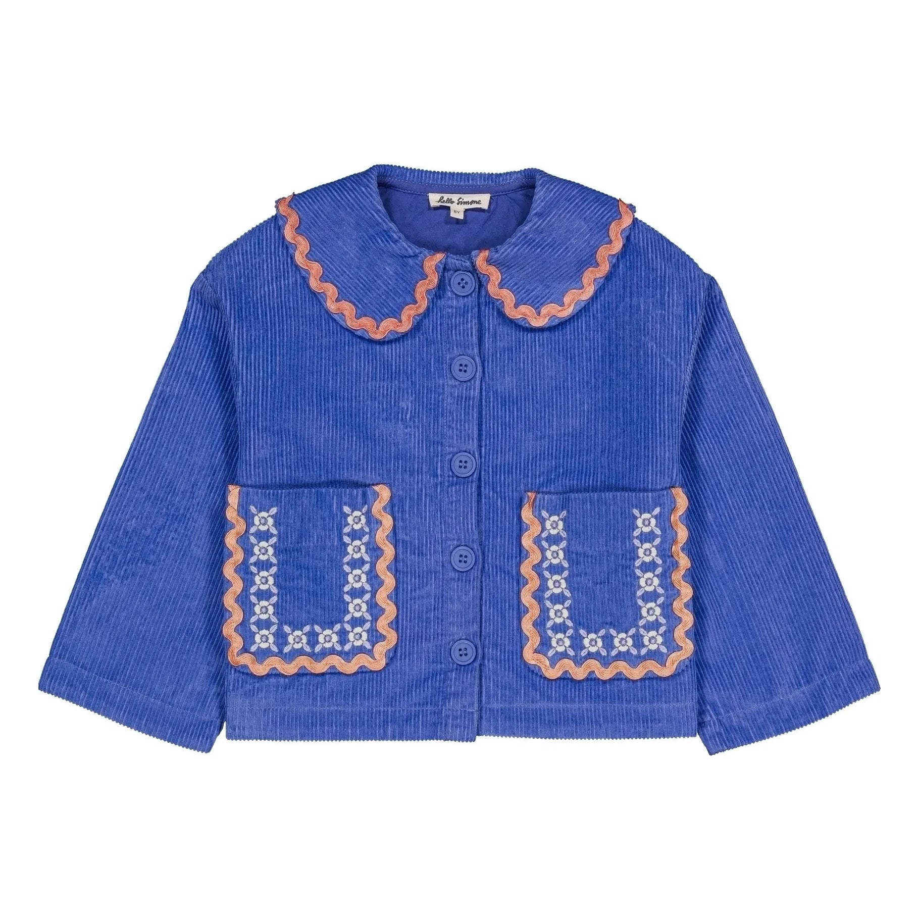 Hello Simone - Duchesse Samt Jacke | Blau