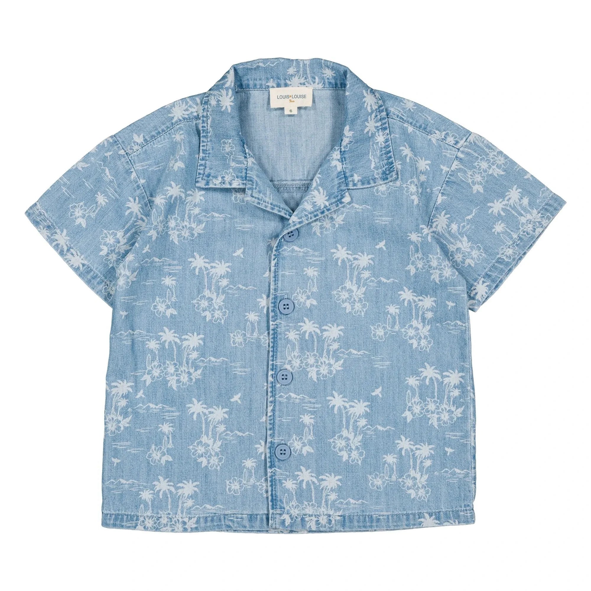 Louis Louise - Denim Magnum Hawaii Hemd | Hellblau