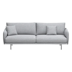 Panac Edition - Isly 3-Sitzer-Sofa, melierter Stoff - 205 cm | Grau
