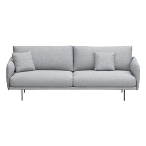 Panac Edition - Isly 3-Sitzer-Sofa, melierter Stoff - 205 cm | Grau