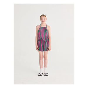 Bobo Choses - Gestreifter Frottee-Strampler | Grün