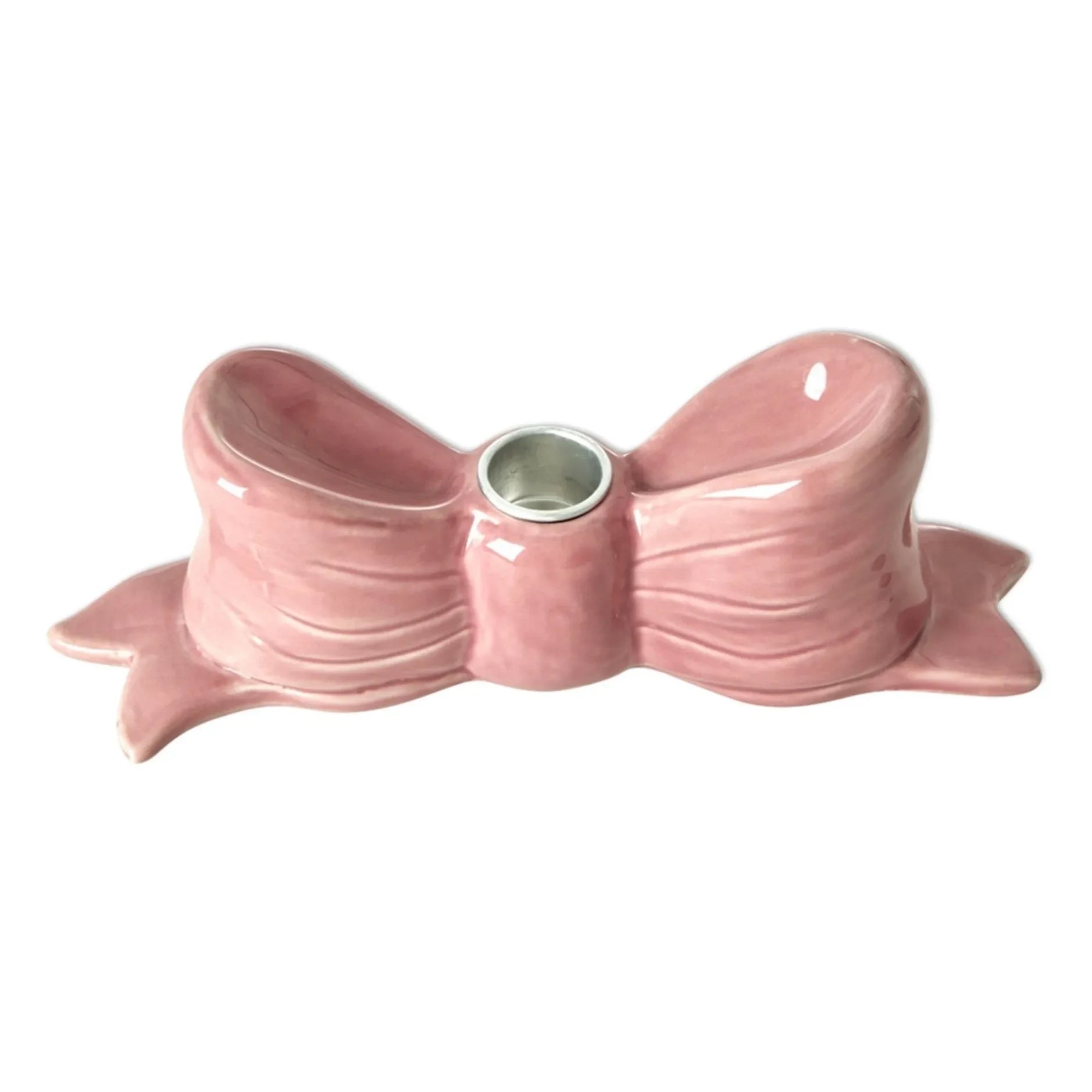 Rice - Keramik-Kerzenhalter Nœud | Rosa