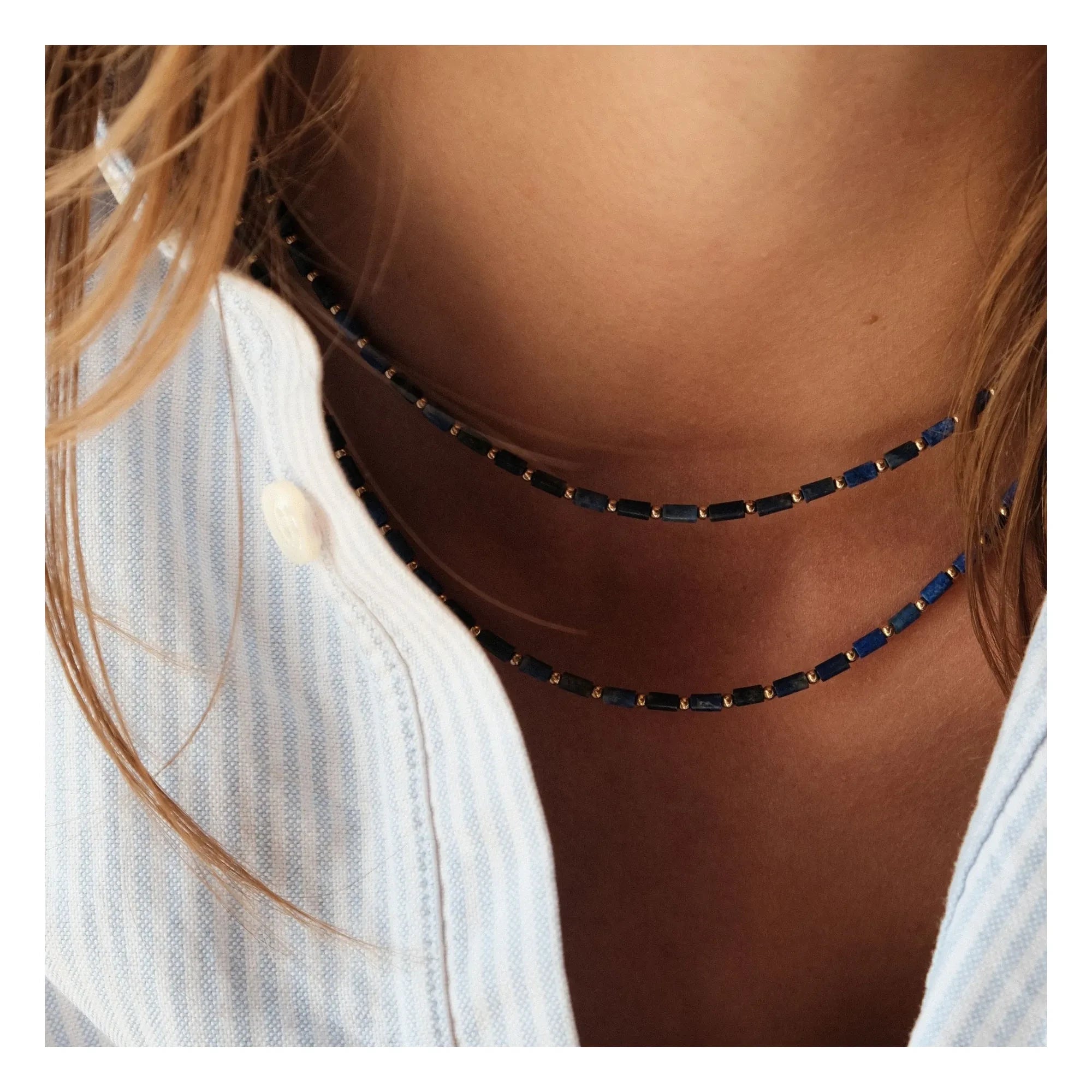 Camille Colette Studio - Baia Lapis Lazuli Kette | Blau