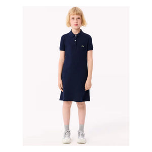 Lacoste – Polokleid aus Bio-Baumwolle | Marineblau