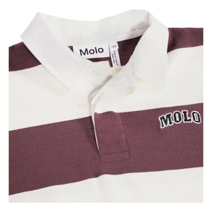 Molo - Relz Çizgili Organik Pamuklu Polo | Beyaz