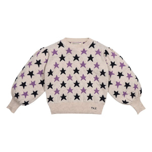 the new society - Ximena Etoiles Pullover aus Wolle und recycelten Fasern | Beige