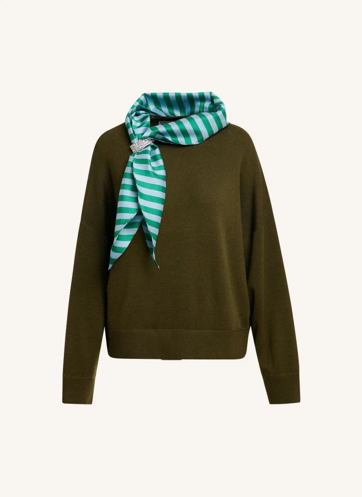 Essentiel Antwerp - Kurtis Schal-Pullover | Khaki