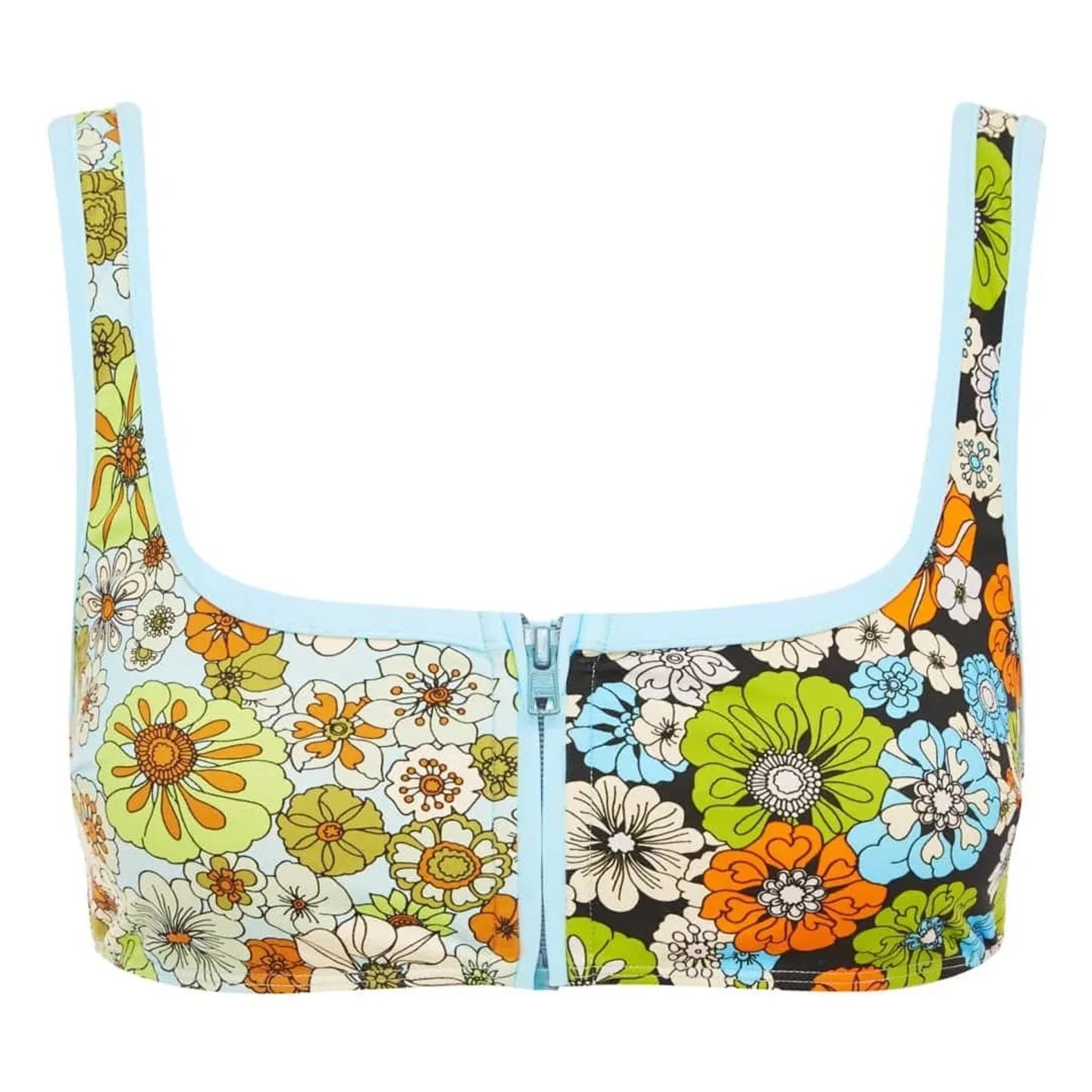 Alémais - Orange Blossom Jersey-Top aus recycelten Fasern | Hellblau