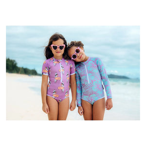 Beach & Bandits - Hibiscus UV-Schutz-Schwimmanzug aus recycelten Fasern | Lila