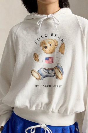 Polo Ralph Lauren kadın pamuklu kapüşonlu sweatshirt