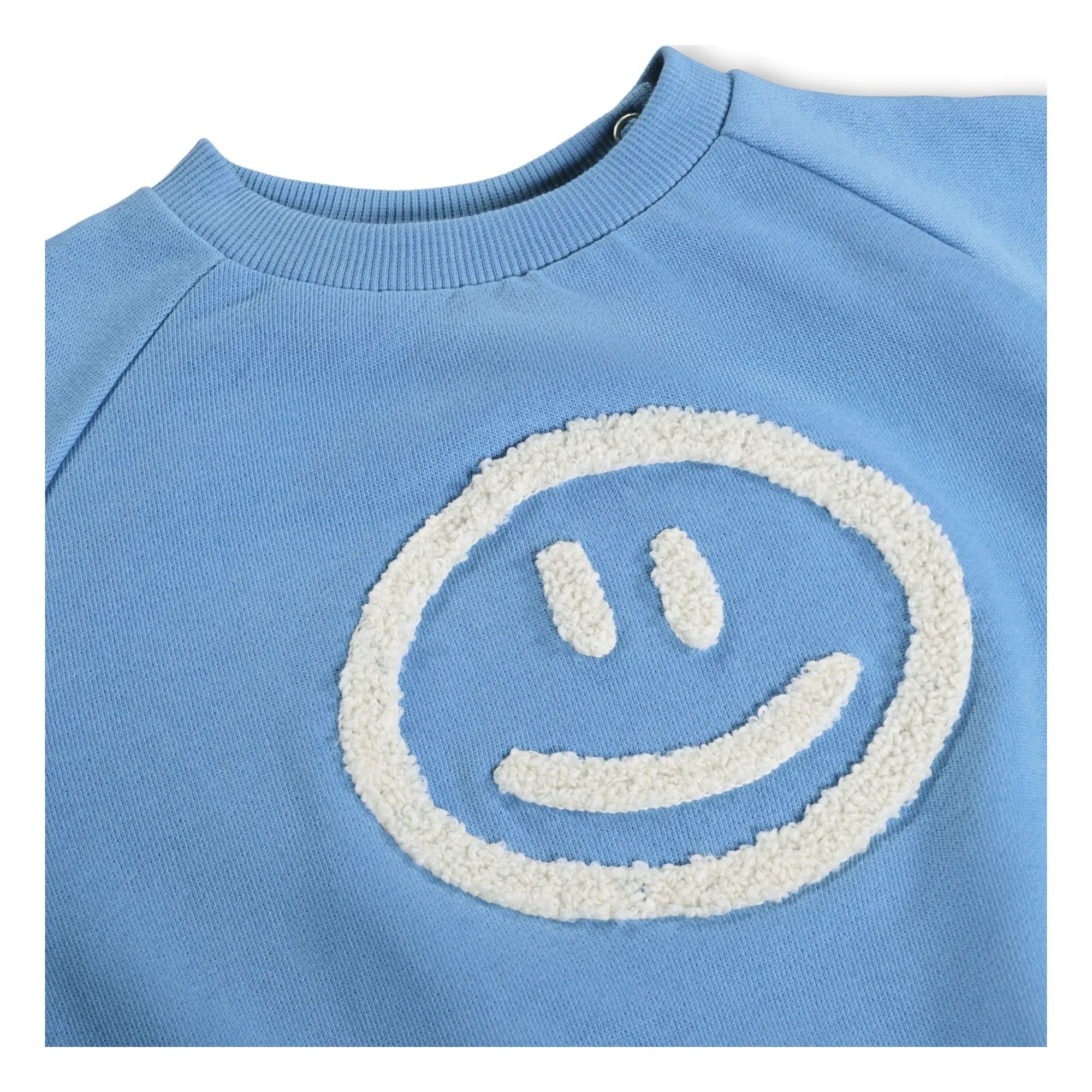 Molo - Disc Smiley Bio-Baumwoll-Sweatshirt | Blau